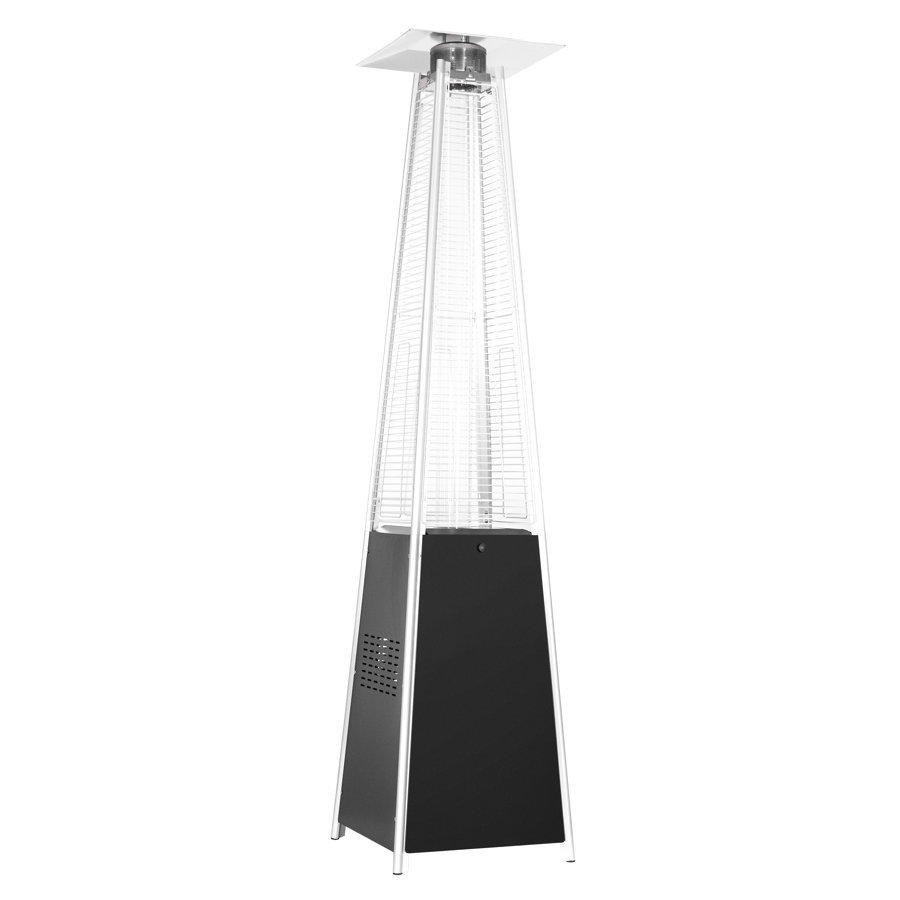 Outdoor 48,000 BTU Pyramid Propane Gas Patio Heater with Wheels, Removable Iron Heater for Garden and Backyard